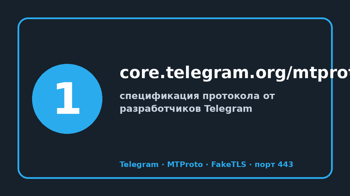MTProto официальный сайт: шаг 1 — core.telegram.org/mtproto