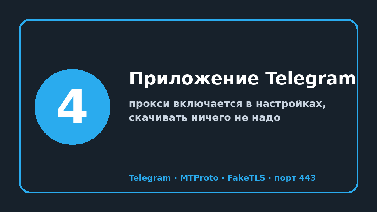 MTProto официальный сайт: шаг 4 — Приложение Telegram